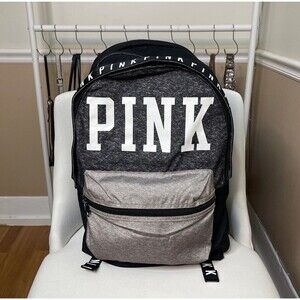 Victoria’s Secret PINK Y2K Vintage Classic Logo Black Backpack Bag